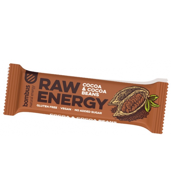 Tyčinka BOMBUS RAW energy kakaové bôby 50g